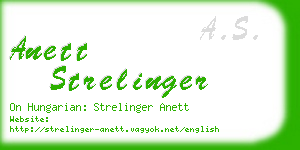 anett strelinger business card